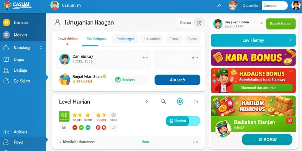 Tangkapan layar menampilkan antarmuka utama yang menarik.
