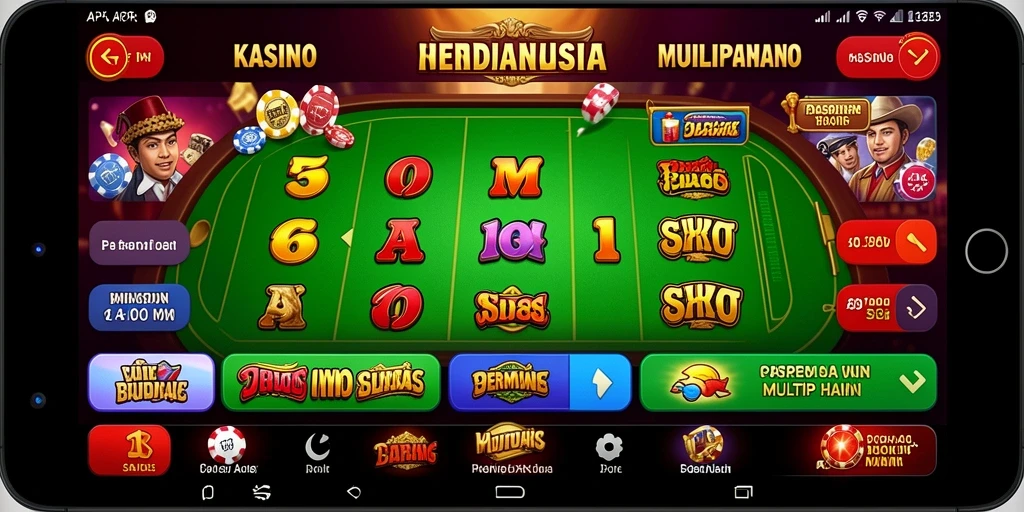 Layar utama dengan pilihan game yang menarik